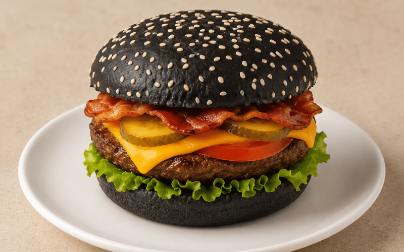 «Black burger» с беконом