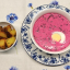 Холодник свекольный с запеченным картофелем