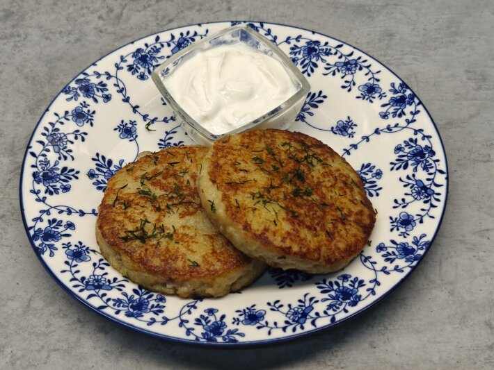 Драники с мясной начинкой