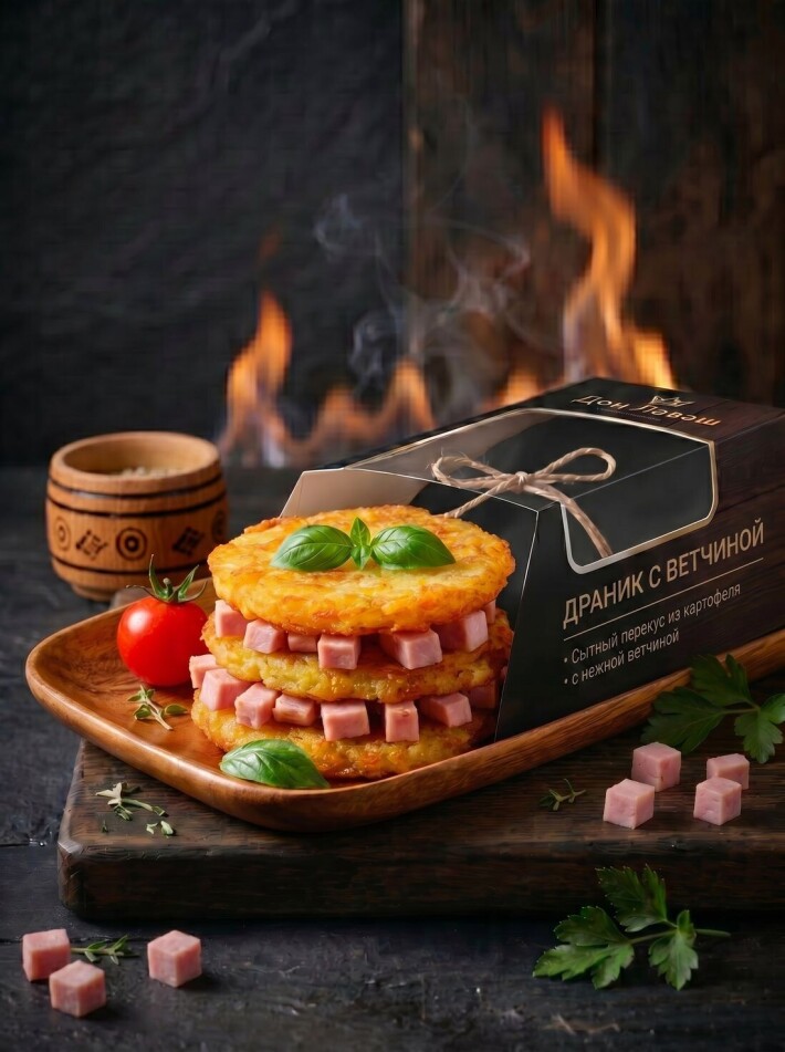 Драники с ветчиной
