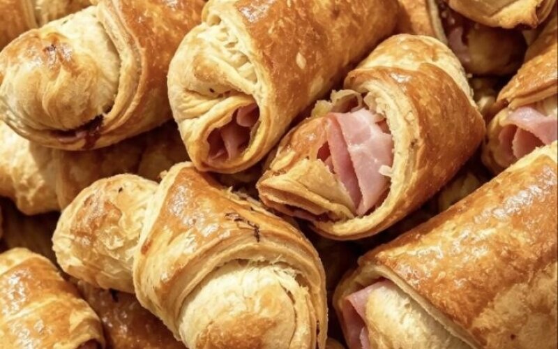 Рогалики с ветчиной
