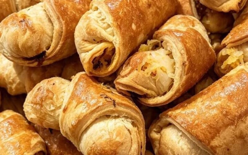 Рогалики с капустой