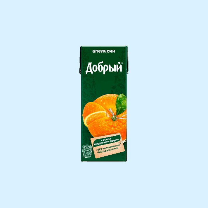 Добрый сок апельсиновый 0, 2