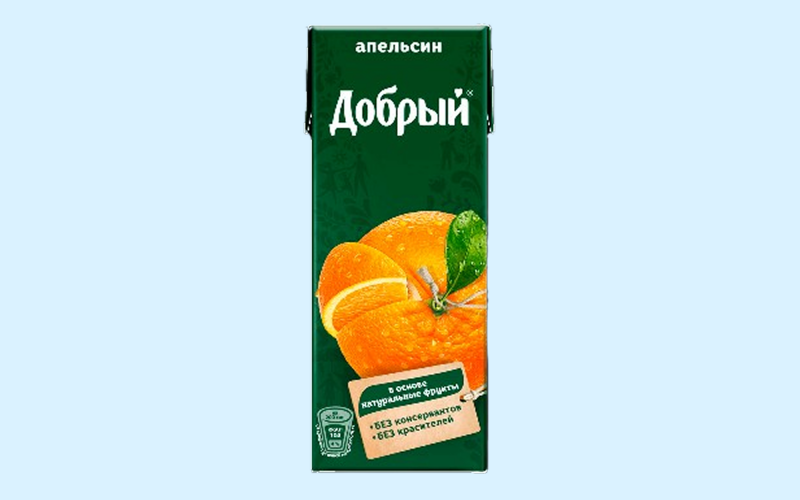 Добрый сок апельсиновый 0, 2