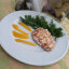 Свинина запеченная с ветчиной, томатом, перцем и ананасом