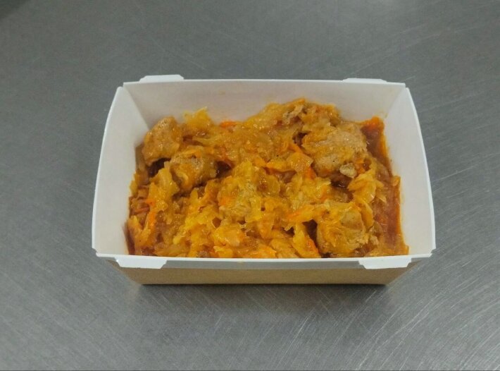 Тушеная капуста со свининой
