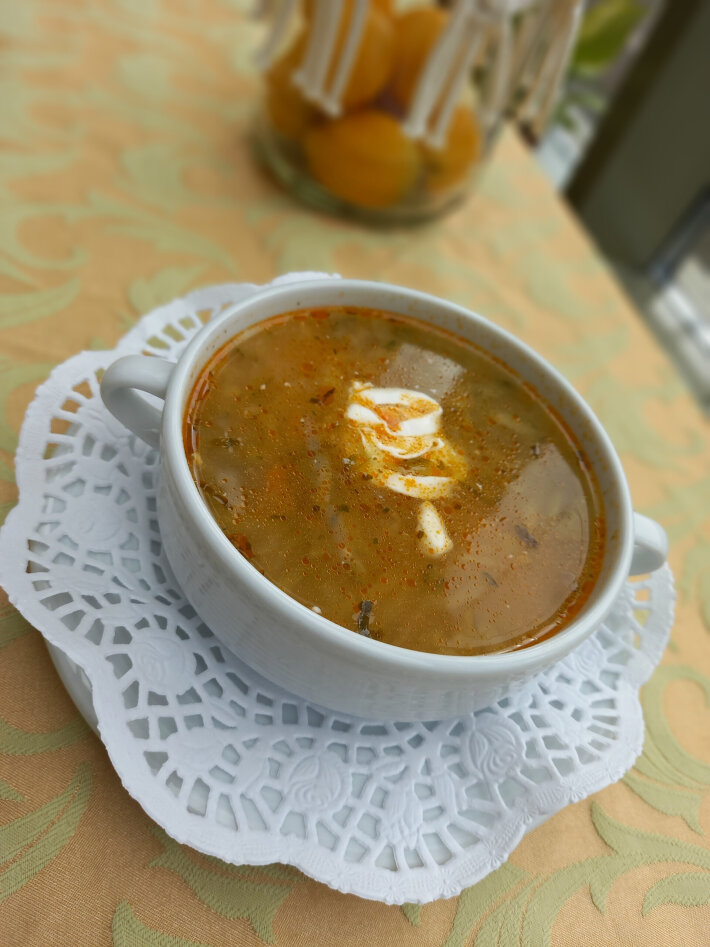 Рассольник с перловой крупой