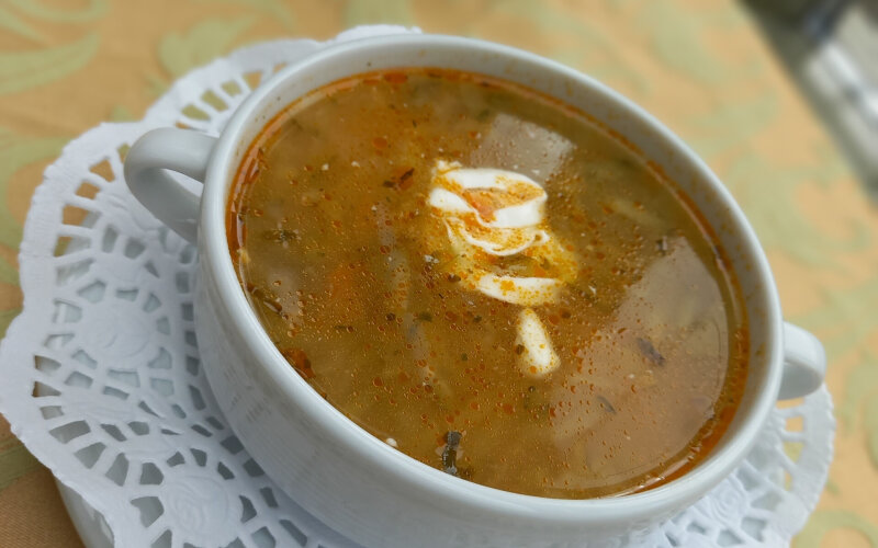 Рассольник с перловой крупой