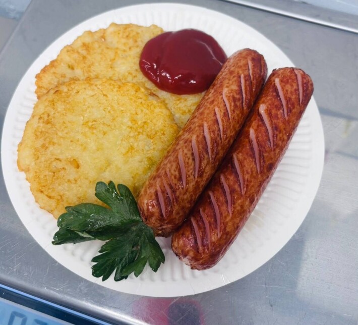 Драники с сосисками