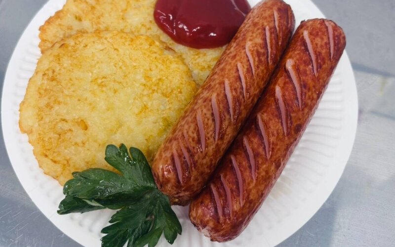Драники с сосисками