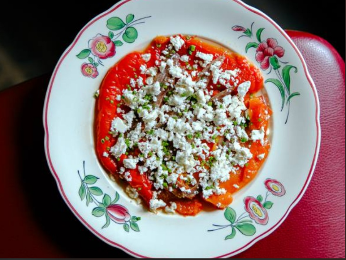 Печёные перцы с анчоусами