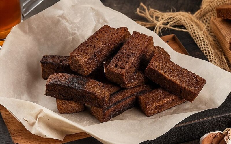 Гренки ржаные чесночные