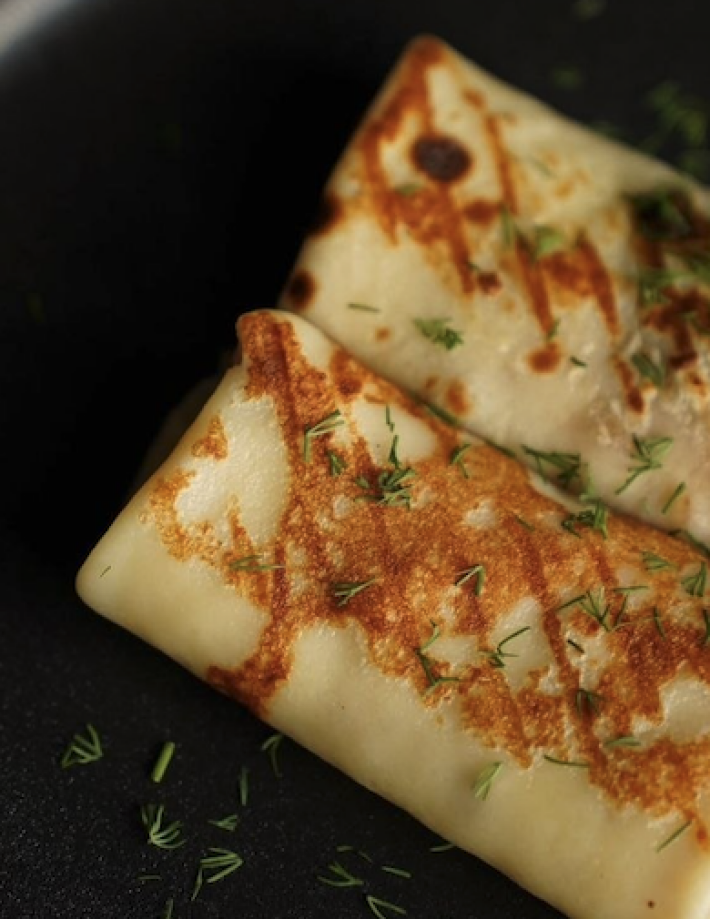 Блинчики с ветчиной и сыром
