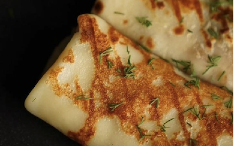 Блинчики с ветчиной и сыром