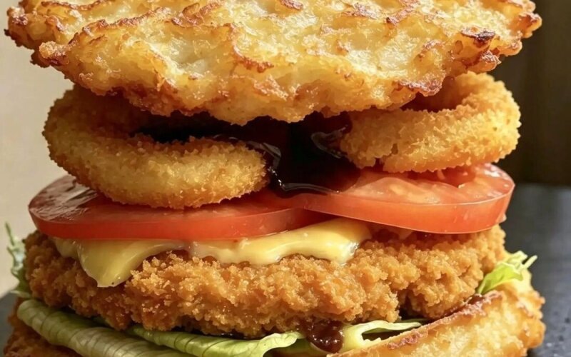 Дранбургер с куриной котлетой