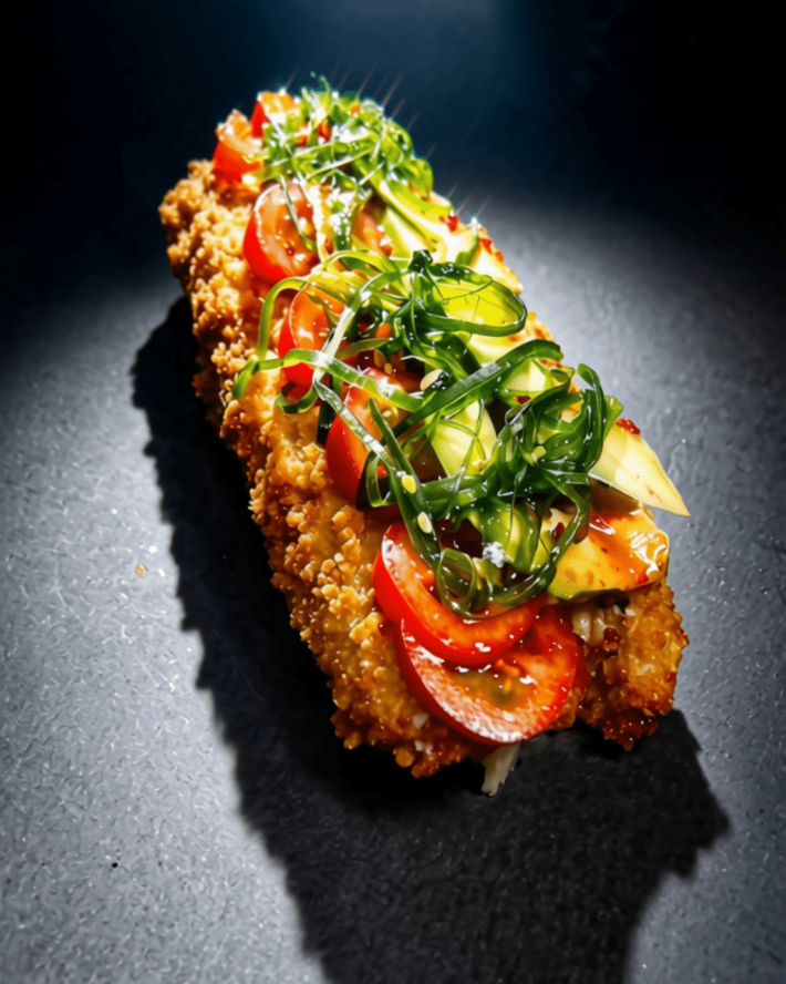 Ролл-дог с авокадо и креветкой