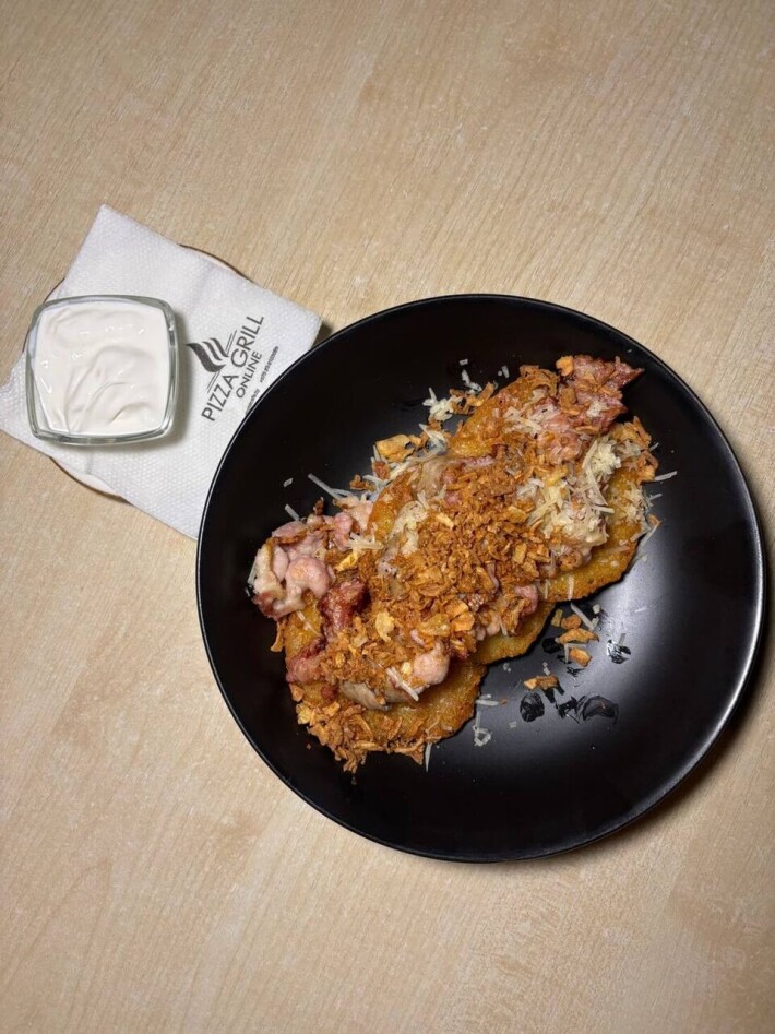 Драники с колбасками