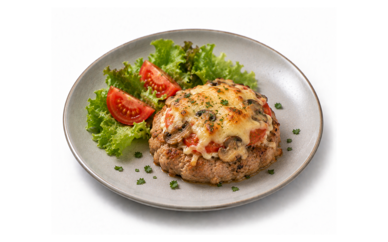 Гнездо мясное с грибами