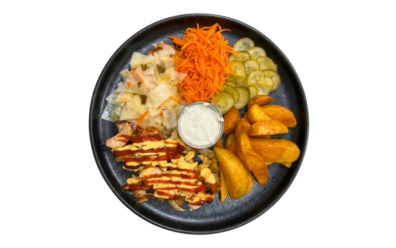 Шаурма с маринованными овощами