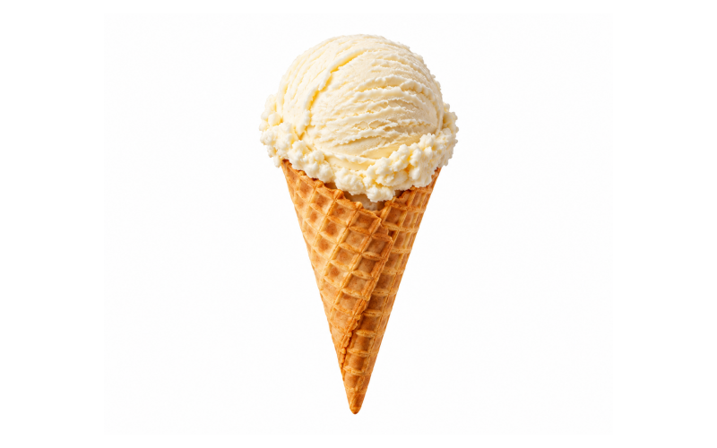 Мороженое сливочное «Ванильное» в вафельном рожке
