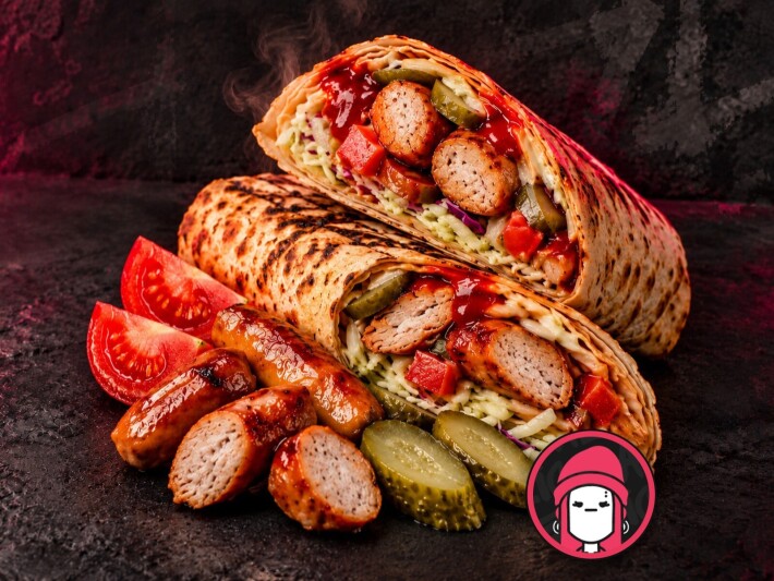 Шаурма с колбасками