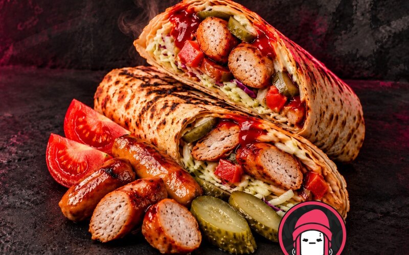 Шаурма с колбасками