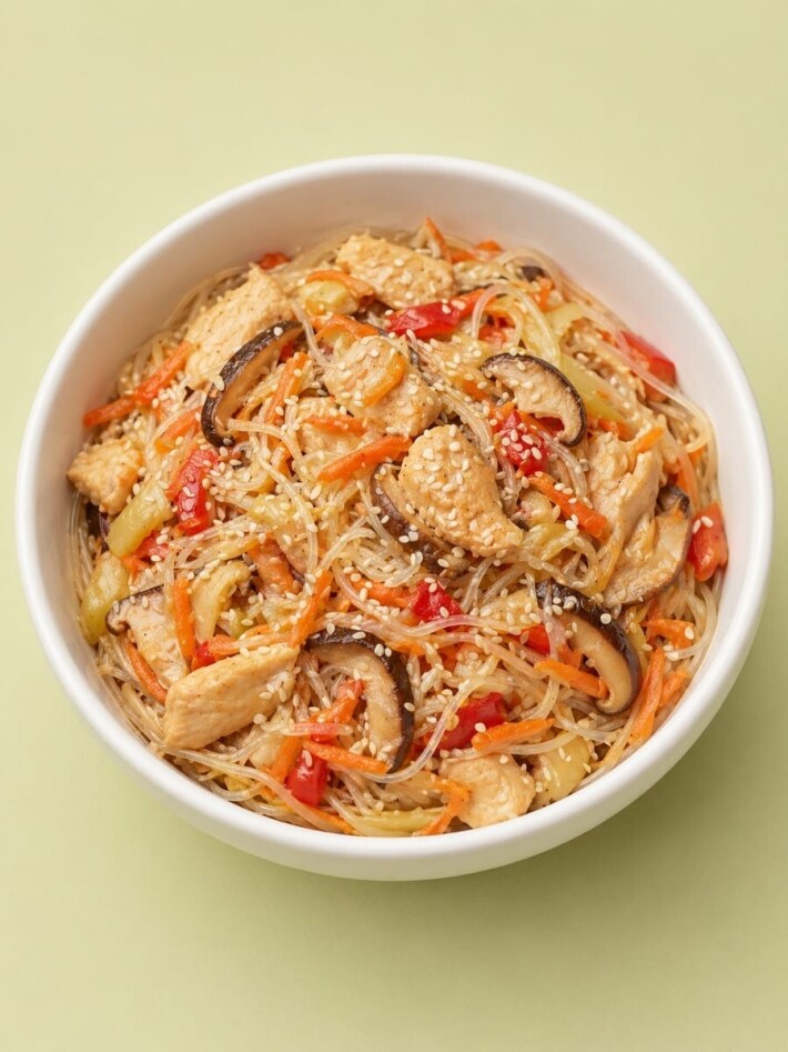 WOK «Фунчоза в сливках»