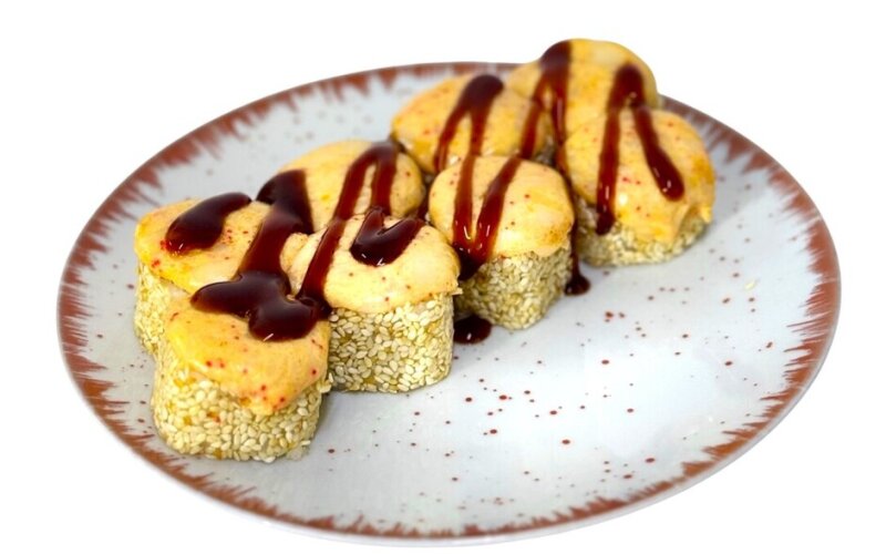 Запечённый ролл с курицей