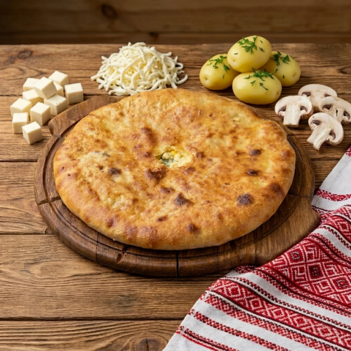 Картофель, грибы и сыр