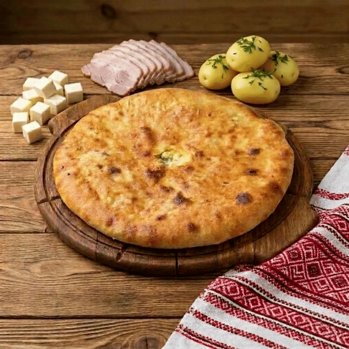 Картофель, грудинка и сыр