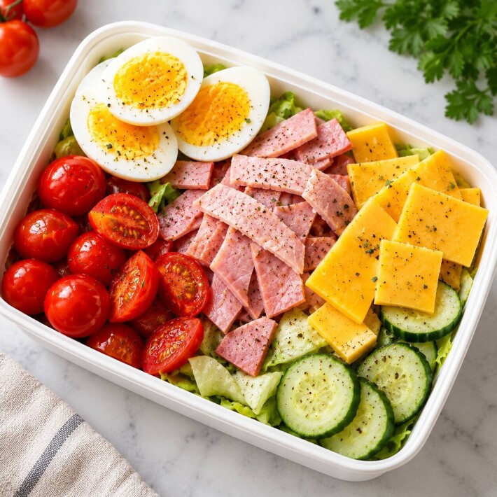 Белковый бокс с 
куриной ветчиной