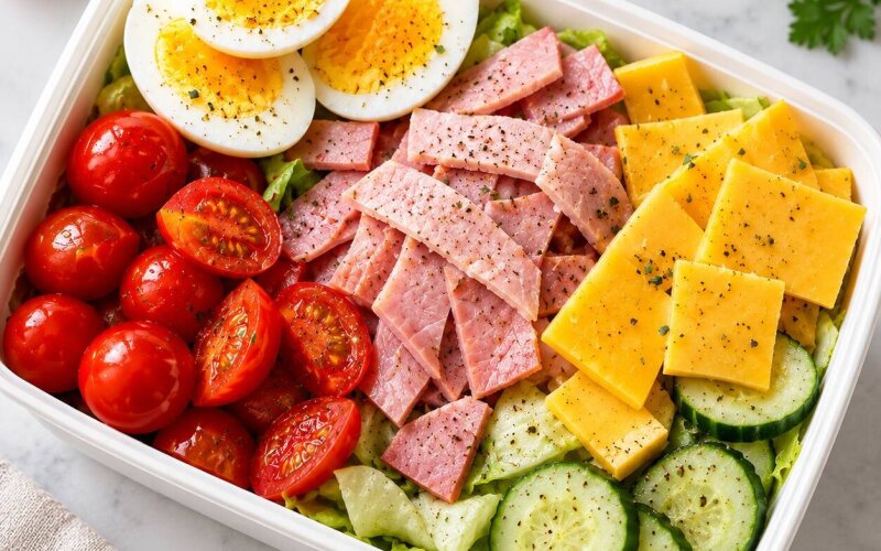 Белковый бокс с 
куриной ветчиной