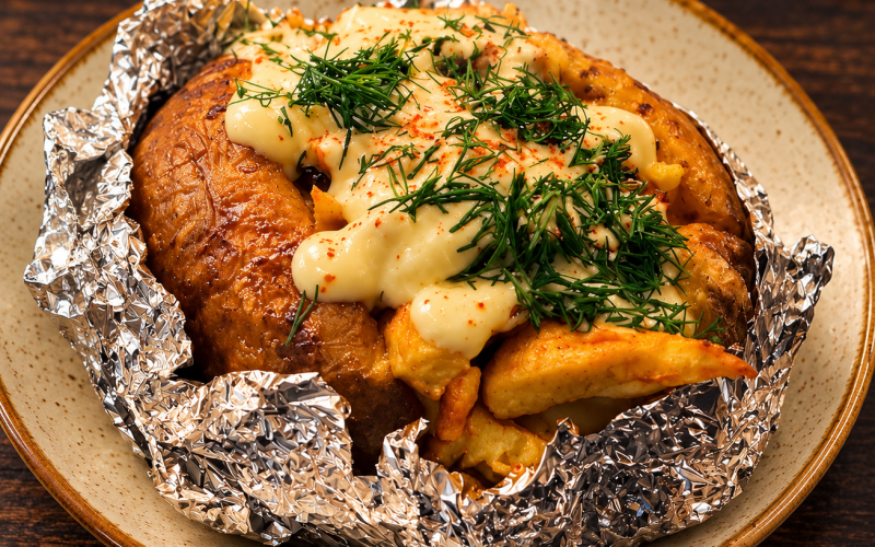 Бульба с крабовым мясом