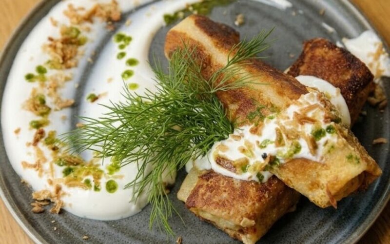 Блины с ветчиной и сыром